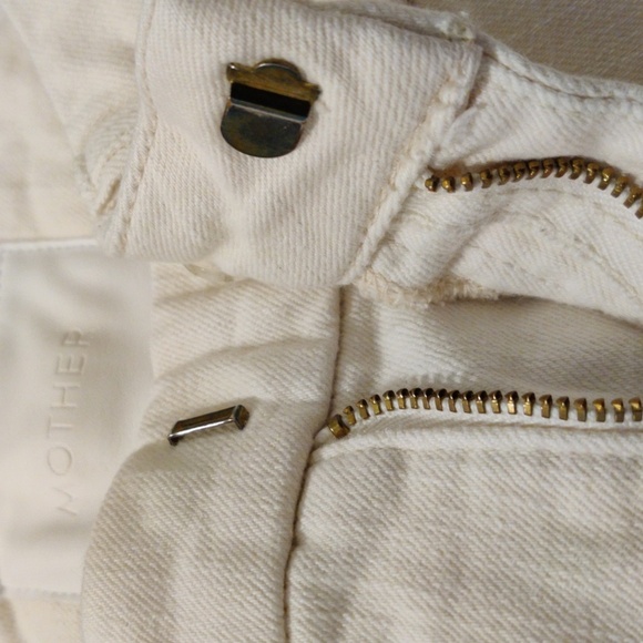 MOTHER. Women's White Frayed Hem Pants - Picture 15 of 16